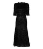 Dolce & Gabbana Metallic Black Polyester A-line Midi Dress