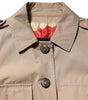 Dolce & Gabbana Beige Cotton Button Up Fitted Cropped Jacket