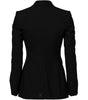 Dolce & Gabbana Black Wool Single Breasted Coat Jacket