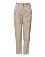 Dolce & Gabbana Beige Cotton High Waisted Pants