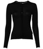 Dolce & Gabbana Black Wool Knit Crew Neck Cardigan Sweater