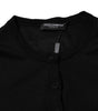 Dolce & Gabbana Black Wool Knit Crew Neck Cardigan Sweater