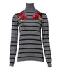 Dolce & Gabbana Gray Floral Embroidery Pullover Sweater
