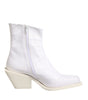 Maison Margiela White Square Heel Zip Ankle Boots Shoes