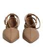 Max Mara Beige Leather Pointed Toe Sandals Ballet Flat Shoes
