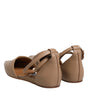 Max Mara Beige Leather Pointed Toe Sandals Ballet Flat Shoes