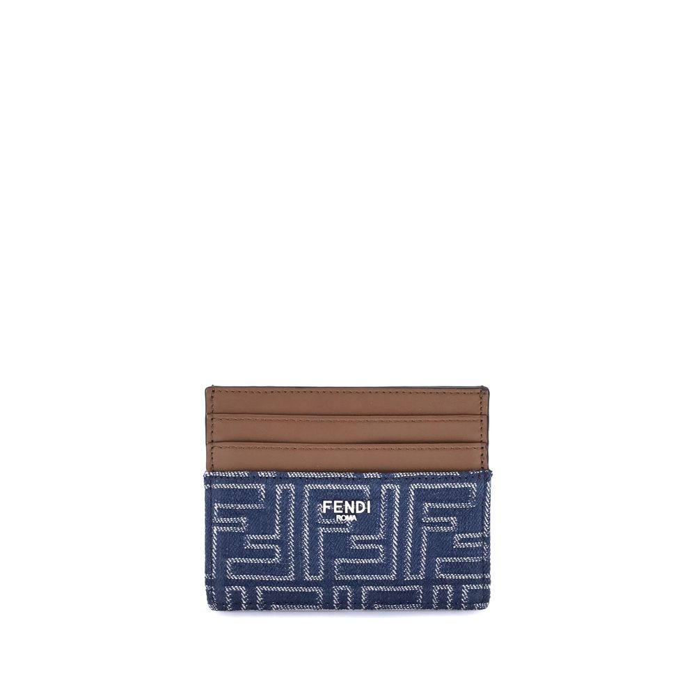 Porte-cartes en jean Fendi