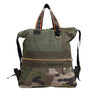 Dolce & Gabbana Military Green Patchwork Rucksack Backpack Bag