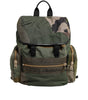 Dolce & Gabbana Military Green Patchwork Rucksack Backpack Bag