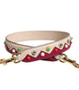 Bandoulière accessoire pour sac à main en cuir beige rouge Dolce &amp; Gabbana