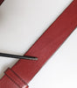 Dolce & Gabbana Maroon Classic Leather Metal Logo Buckle Belt