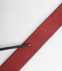 Dolce & Gabbana Maroon Classic Leather Metal Logo Buckle Belt