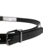 Dolce &amp; Gabbana Black Embellished Metal Logo Buckle Belt