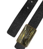 Dolce &amp; Gabbana Black Leather Classic Metal Logo Buckle Belt