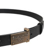 Dolce &amp; Gabbana Black Classic Leather Gold Metal Buckle Belt