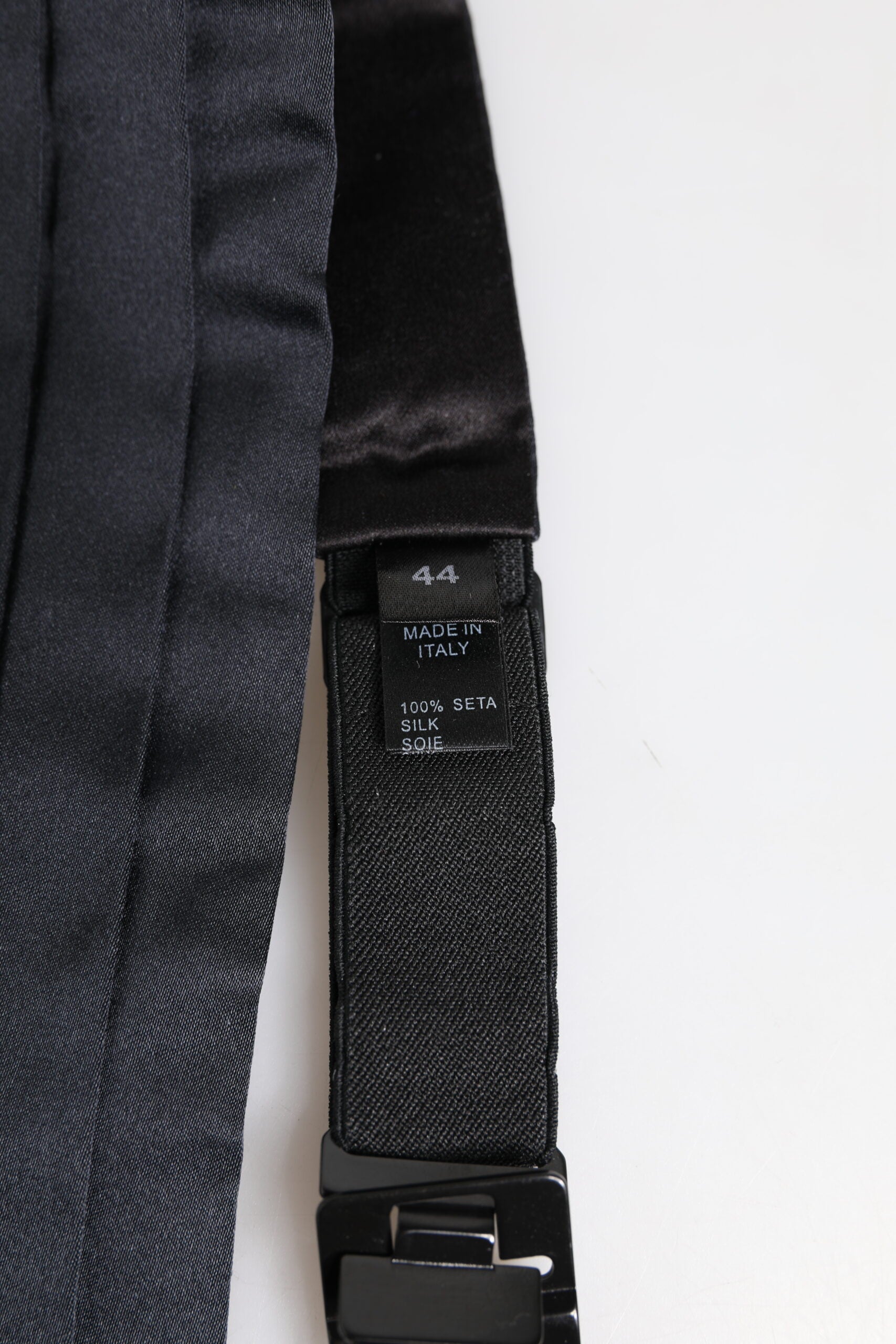 Dolce &amp; Gabbana Dark Blue 100% Silk Belt Waist Cummerbund