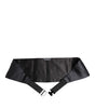 Dolce &amp; Gabbana Dark Blue 100% Silk Belt Waist Cummerbund