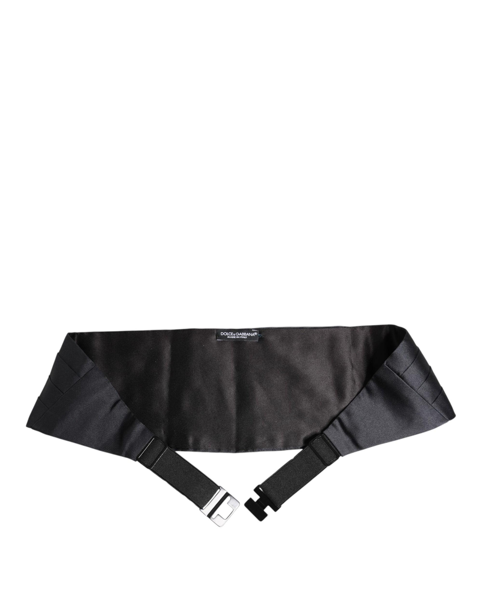 Dolce &amp; Gabbana Dark Blue 100% Silk Belt Waist Cummerbund