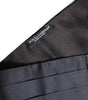 Dolce &amp; Gabbana Dark Blue 100% Silk Belt Waist Cummerbund