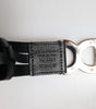 Dolce &amp; Gabbana Black Cotton Metal DG Logo Gold Buckle Belt