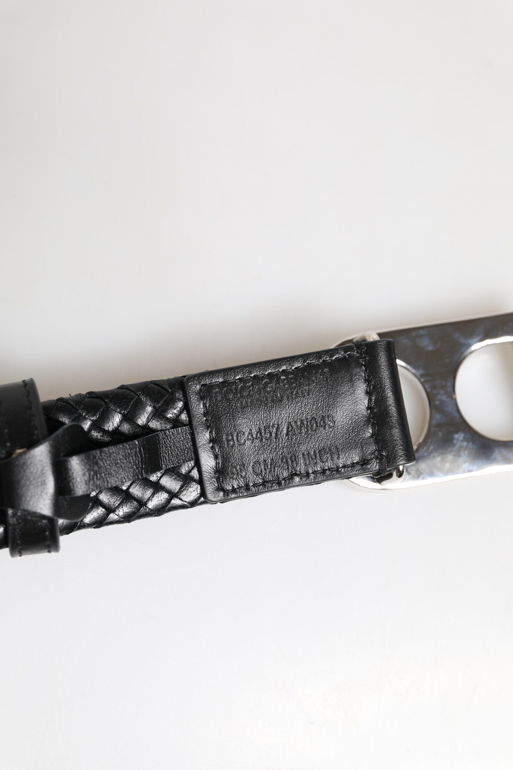 Dolce &amp; Gabbana Black Classic Leather DG Logo Buckle Belt