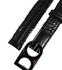 Dolce &amp; Gabbana Black Classic Leather DG Logo Buckle Belt