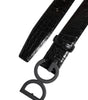 Dolce & Gabbana Black Leather Classic Metal DG Buckle Belt