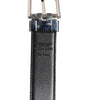 Dolce & Gabbana Black Classic Leather Silver Tone Buckle Belt