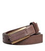 Dolce & Gabbana Brown Calf Leather Antique Buckle Belt