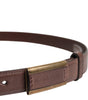 Dolce & Gabbana Brown Calf Leather Antique Buckle Belt