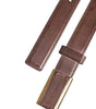 Dolce & Gabbana Brown Calf Leather Antique Buckle Belt