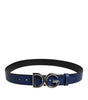 Dolce & Gabbana Blue Classic Silver Metal DG Logo Buckle Belt