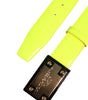 Dolce & Gabbana Yellow Green Classic Metal Logo Buckle Belt