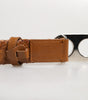 Dolce & Gabbana Brown Braided Metal DG Logo Buckle Belt
