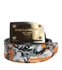 Dolce & Gabbana Multicolor Camouflage Metal Logo Buckle Belt