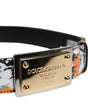 Dolce & Gabbana Multicolor Camouflage Metal Logo Buckle Belt