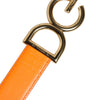 Ceinture réversible en cuir de veau rose orange Dolce &amp; Gabbana