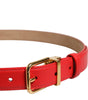 Ceinture Dolce &amp; Gabbana en cuir rouge avec boucle en métal doré