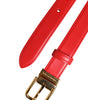 Ceinture Dolce &amp; Gabbana en cuir rouge avec boucle en métal doré