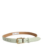 Ceinture Dolce &amp; Gabbana en cuir vert clair avec boucle en métal doré