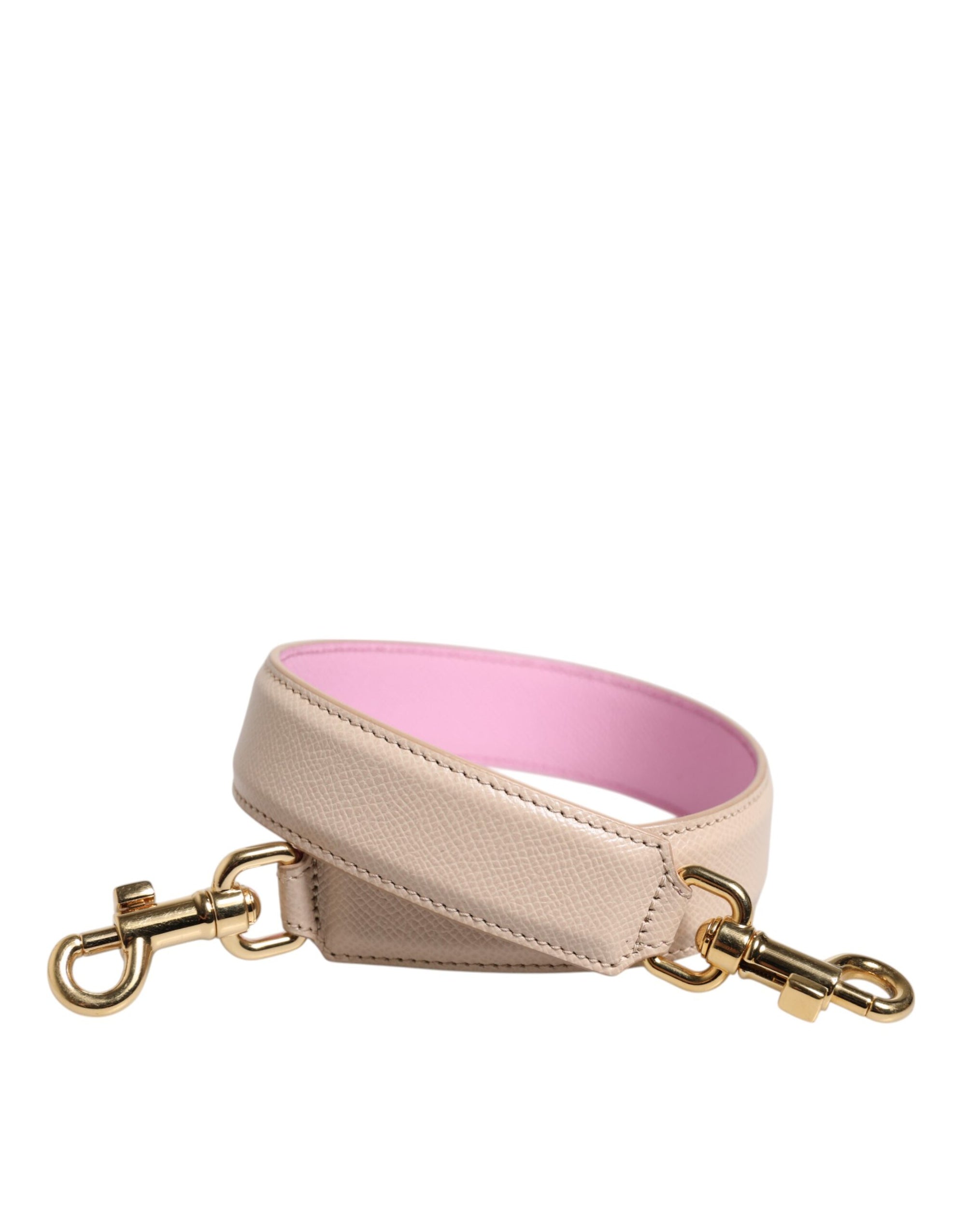 Bandoulière accessoire pour sac à main en cuir beige rose Dolce &amp; Gabbana