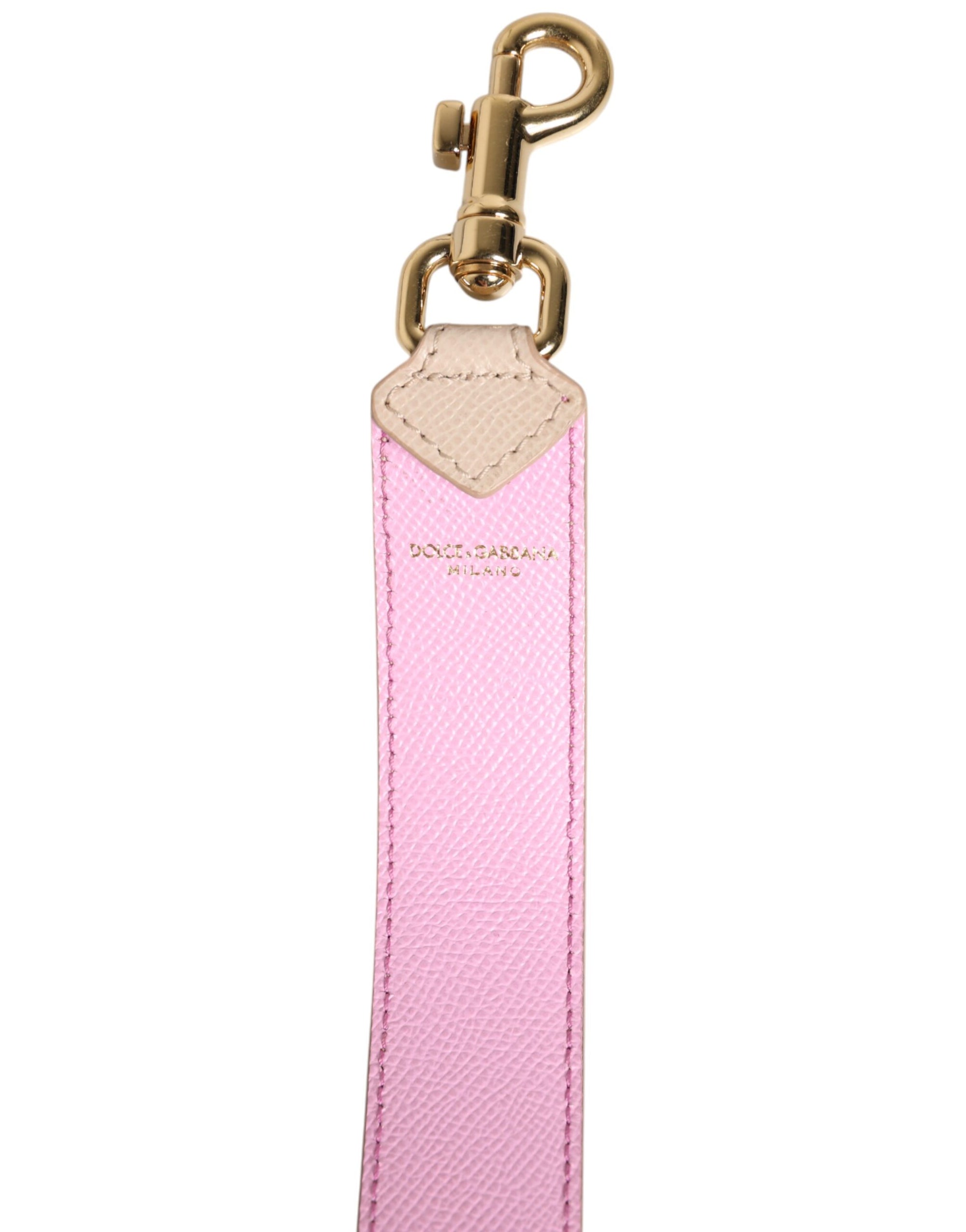 Bandoulière accessoire pour sac à main en cuir beige rose Dolce &amp; Gabbana