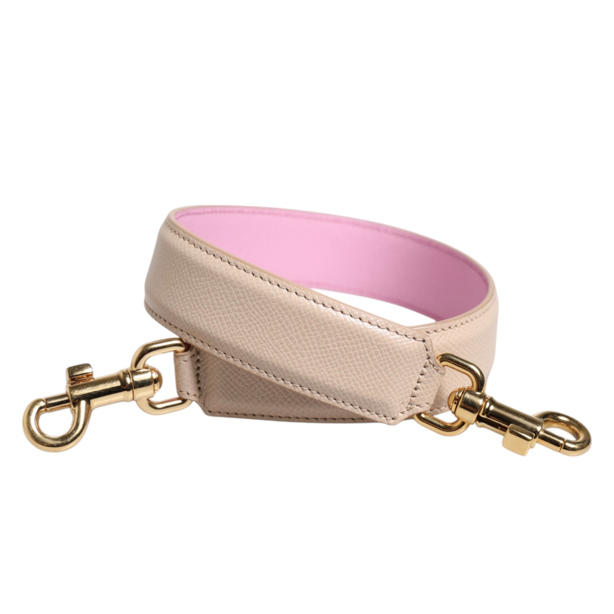 Bandoulière accessoire pour sac à main en cuir beige rose Dolce &amp; Gabbana