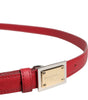 Ceinture en cuir rouge à boucle carrée en métal Dolce &amp; Gabbana