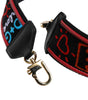 Bandoulière pour sac à main Dolce &amp; Gabbana en coton noir imprimé pour femme