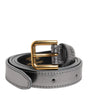 Ceinture à boucle en métal gravée du logo argenté Dolce &amp; Gabbana