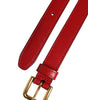 Ceinture à boucle en métal gravée du logo rouge Dolce &amp; Gabbana