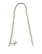 Bandoulière accessoire en laiton doré et chaîne léopard marron Dolce &amp; Gabbana