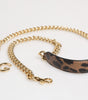 Bandoulière accessoire en laiton doré et chaîne léopard marron Dolce &amp; Gabbana