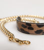 Bandoulière accessoire en laiton doré et chaîne léopard marron Dolce &amp; Gabbana